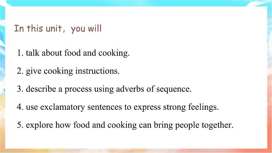 人教版（2024）英语八年级上册  Unit 5 What a Delicious Meal!Section A(1a—1d)（课件）第3页