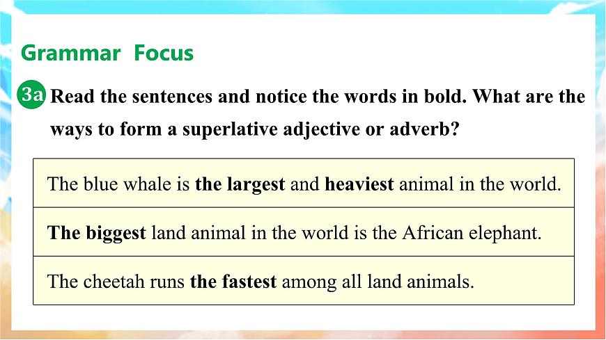 人教版（2024）英语八年级上册  Unit 4 Amazing Plants and Animals Section A(3a—3c)（课件）第2页