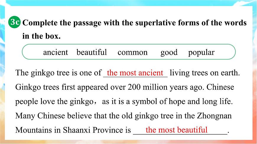 人教版（2024）英语八年级上册  Unit 4 Amazing Plants and Animals Section A(3a—3c)（课件）第6页