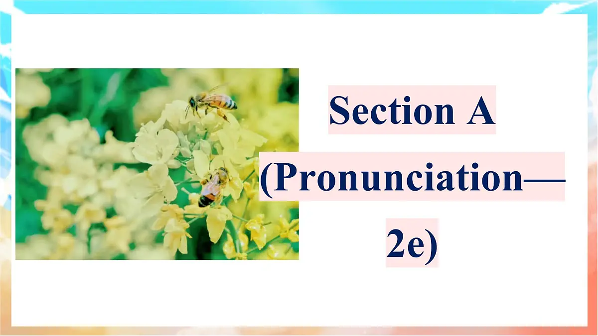 人教版（2024）英语八年级上册 Unit 4 Amazing Plants and Animals Section A(Pronunciation—2e)（课件）第1页