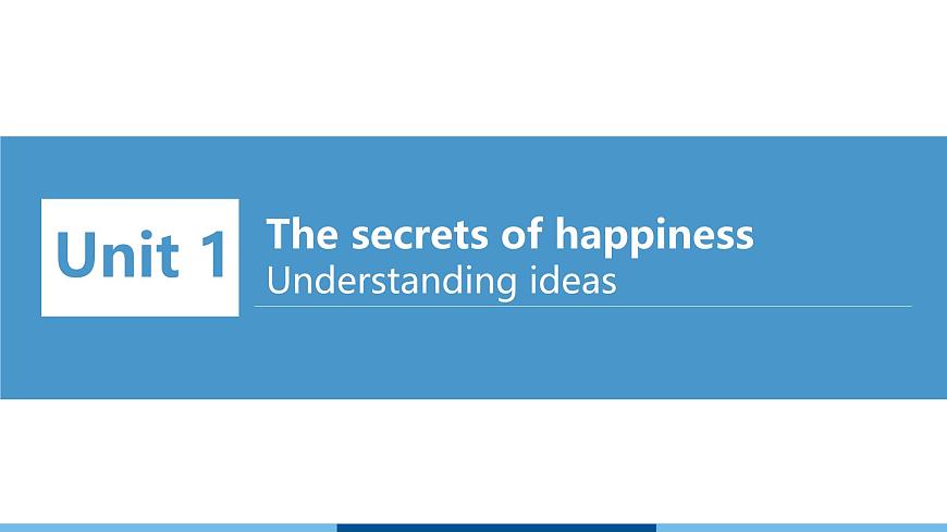 2025 新外研版英语 七下 U1 Understanding ideas 知识点汇总课件PPT第1页