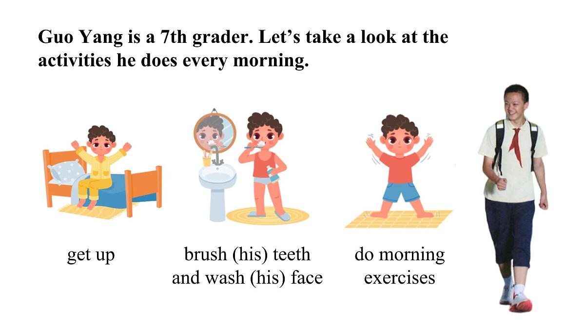 2025年人教版七年级英语上册Unit 6  A Day in the Life Lesson 1 Section A (1a-1e)+pronunciation（课件）第5页