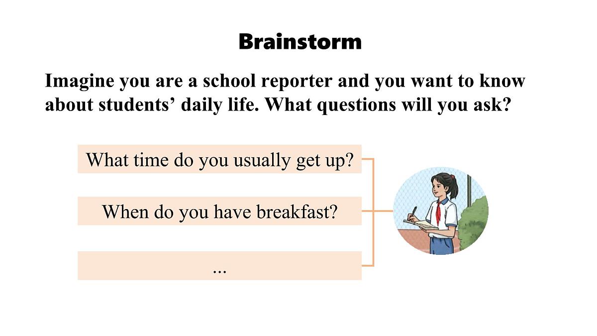 2025年人教版七年级英语上册Unit 6 A Day in the Life Lesson 2 Section A (2a-2e)（课件）第5页