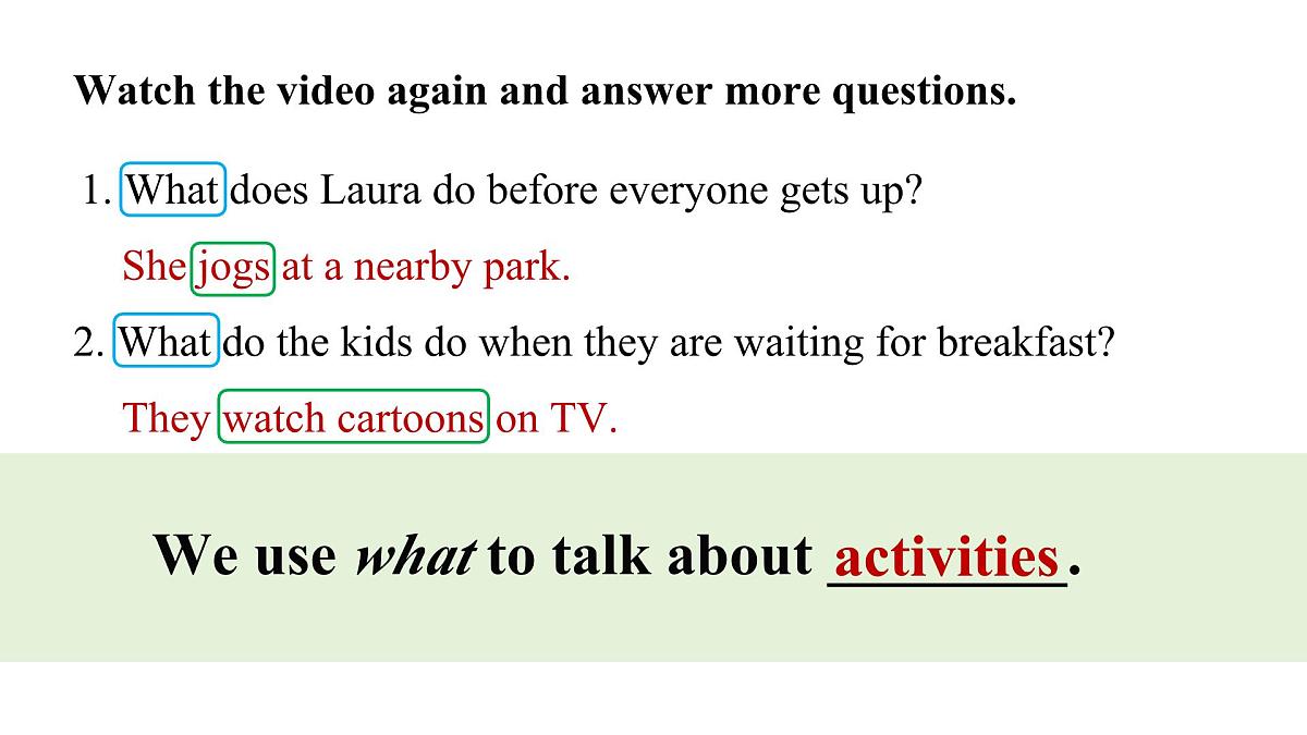 2025年人教版七年级英语上册Unit 6  A Day in the Life Lesson 3 Section A（3a-3d）（课件）第5页