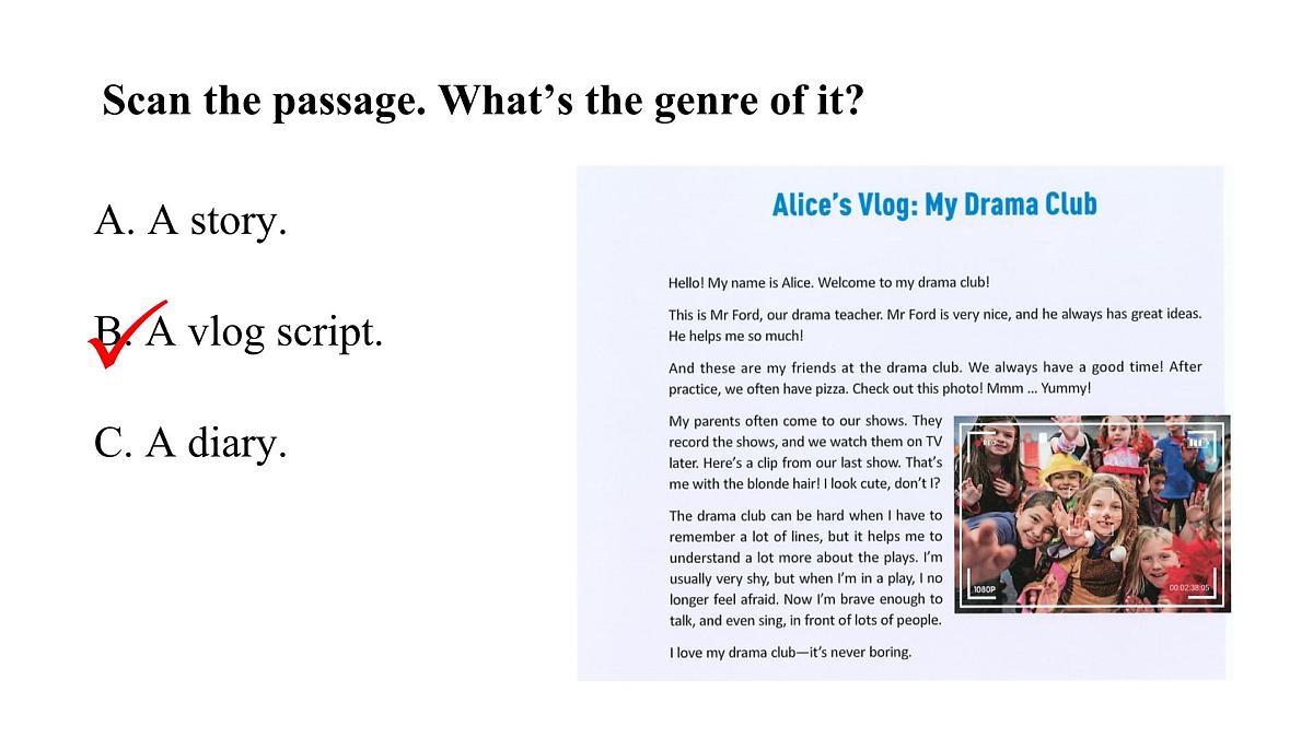 2025年人教版七年级英语上册Unit 5  Fun Clubs  Lesson 6 Reading Plus（课件）第7页