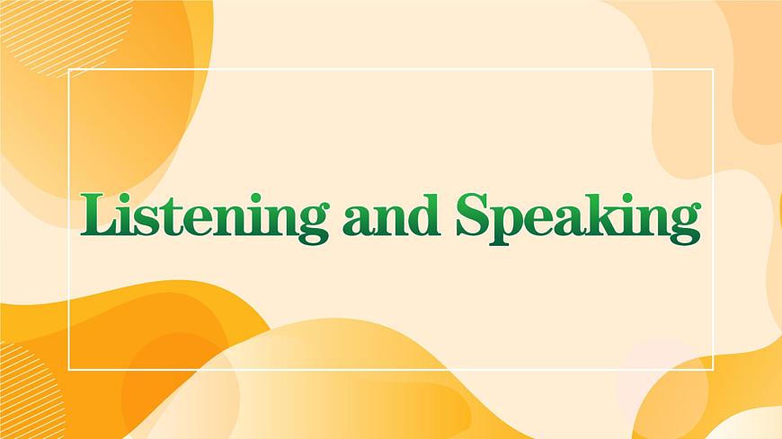 2025年外研社英语七上：Unit 6 Listening and speaking 课件第3页