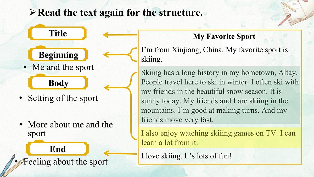 Unit 4 Lesson 7 Reading for Writing课件-仁爱科普(2024)版英语七年级上册第8页