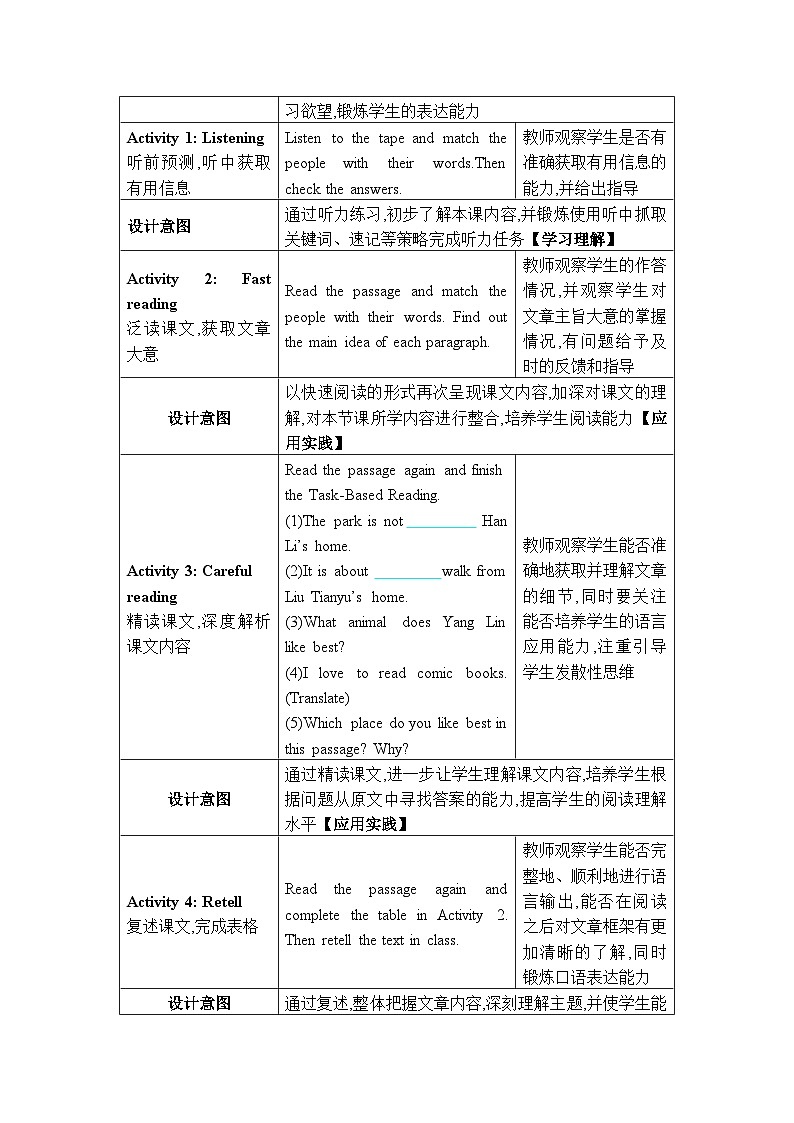 （新课标）冀教版（2024）七年级上册 Unit 6 Let’s go! Lesson 5 My favourite place教学设计第2页