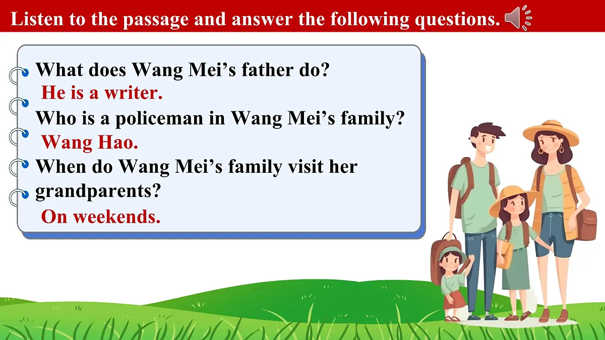 【创新情境】新冀教版初中英语7上 Unit 4 Lesson 5 I love my family课件+音视频第4页