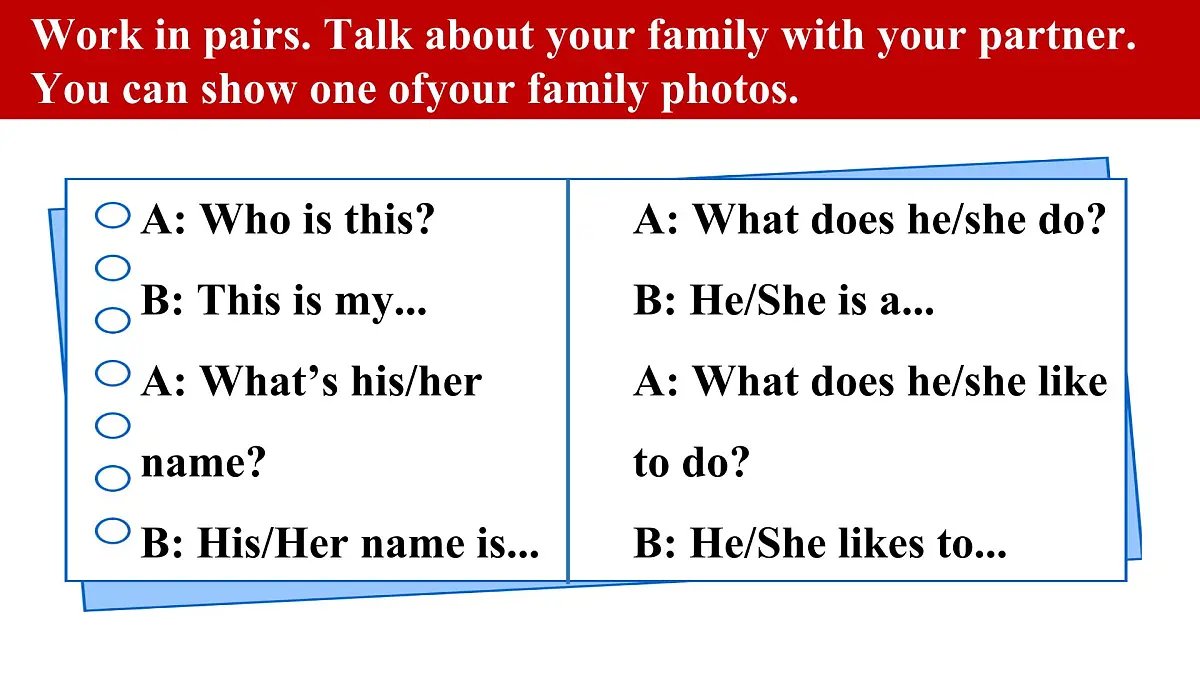 【创新情境】新冀教版初中英语7上 Unit 4 Lesson 5 I love my family课件+音视频第8页