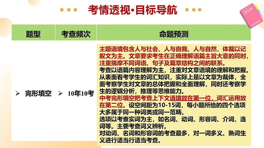 完形填空之记叙文（课件）-中考英语题型专项复习（通用版）第3页