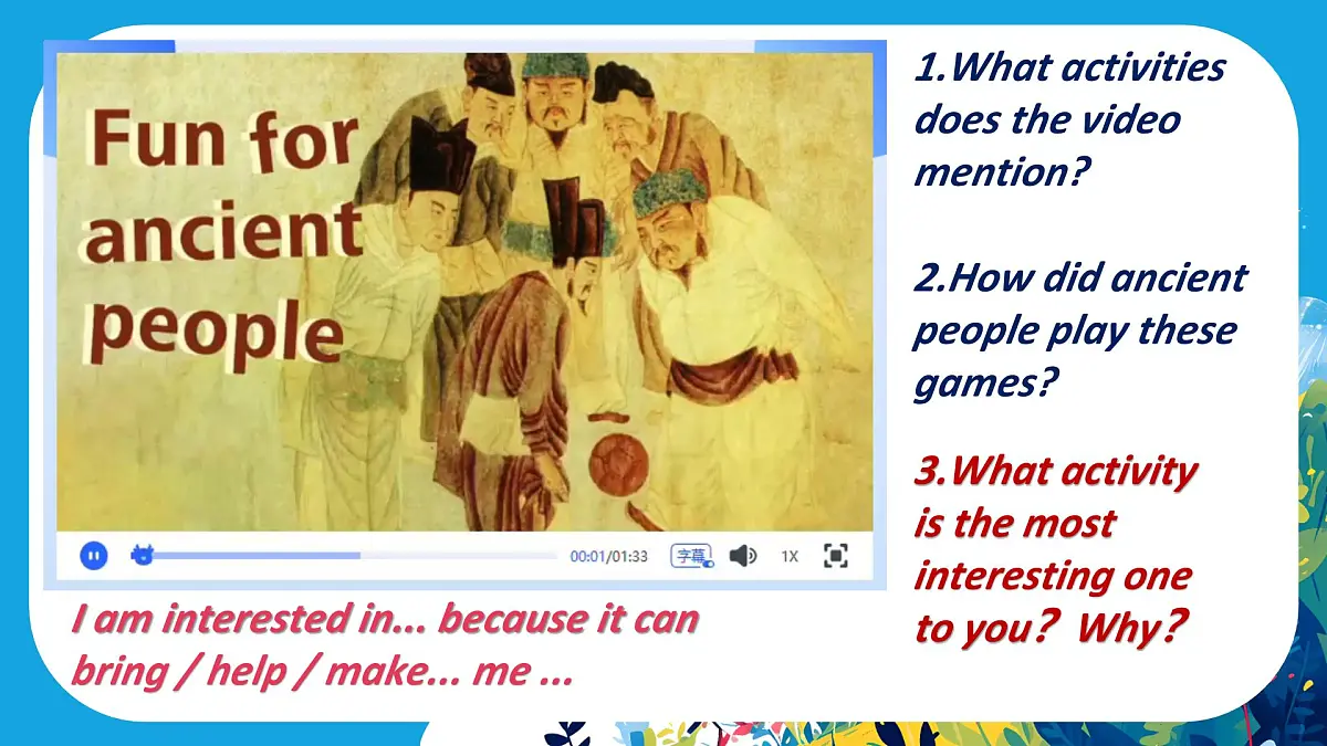 Unit 4 The art of having fun 第一课时 Starting out Understanding ideas课件 2024-2025学年外研版英语七年级下册第4页