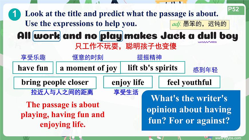 Unit 4 The art of having fun（Reading & Grammar)  课件 2024-2025学年外研版英语七年级下册第4页