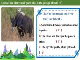 【創(chuàng)新情境】新冀教版初中英語7上 Unit 5 Lesson 2 The rhino and the egret課件+視頻