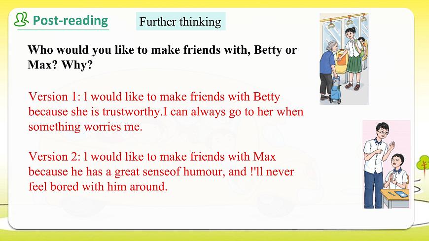 译林版英语八年级上册 Unit 1 课时3 Reading 2 同步课件第8页