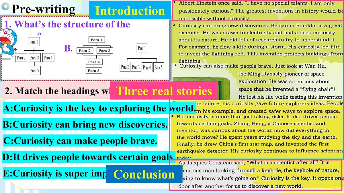 外研版英语八年级上册 Unit 3 课时5 Developing ideas Reading for writing 同步课件第7页