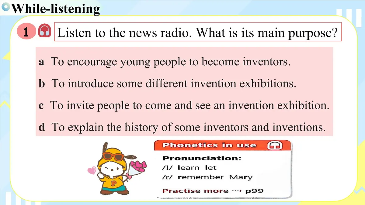 外研版英语八年级上册 Unit 3 课时4 Developing ideas Listening and Speaking 同步课件第6页
