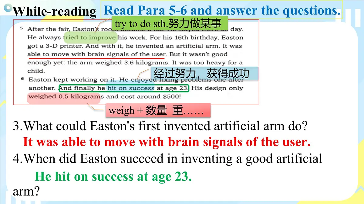 外研版英语八年级上册 Unit 3 课时2 Understanding ideas Reading 同步课件第8页