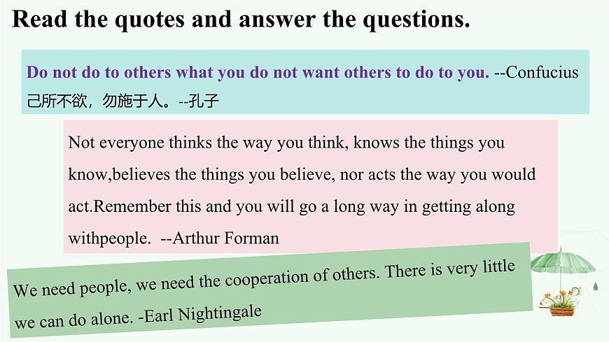 外研版（2024）八年级上册Unit 2 Getting along 课时1 Starting out&词汇课件第7页