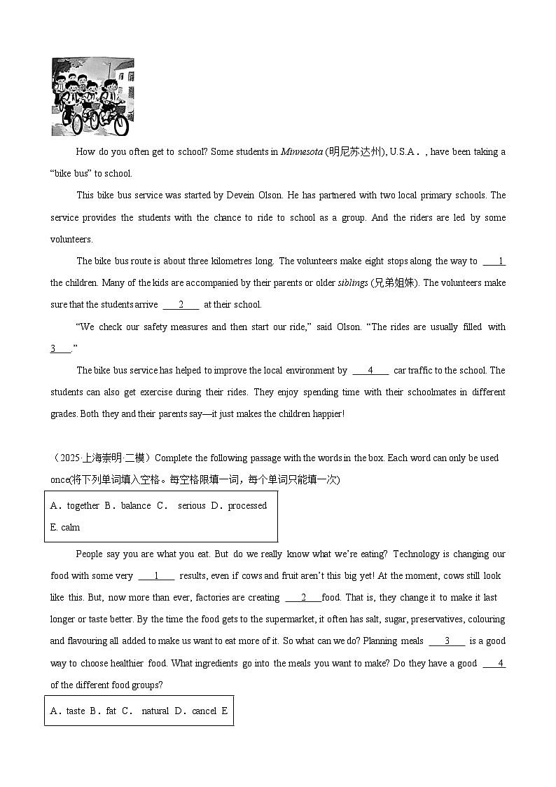 中考英语第二轮复习专项复习专题12 选词填空（25年16区二模新题速递）（原卷版）第2页