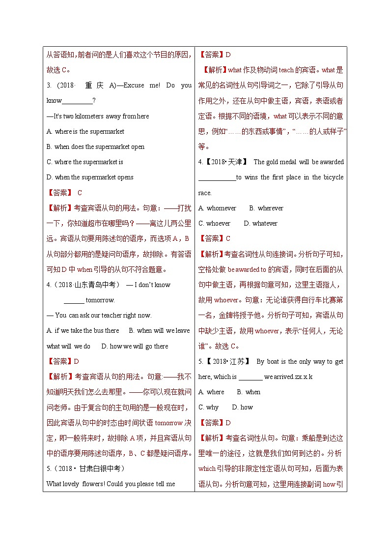 初升高英语衔接教材暑假讲义专题3.12 名词性从句（讲义）第2页