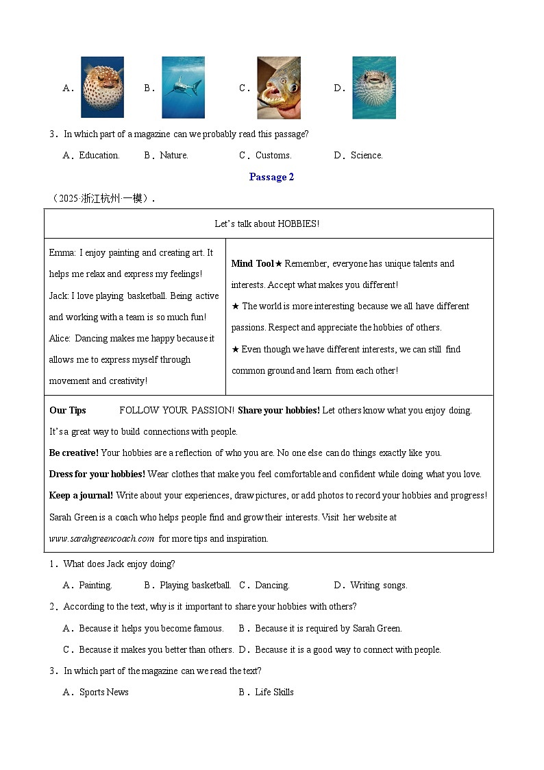 专题06 阅读理解（应用文）（20篇）（原卷版）第2页