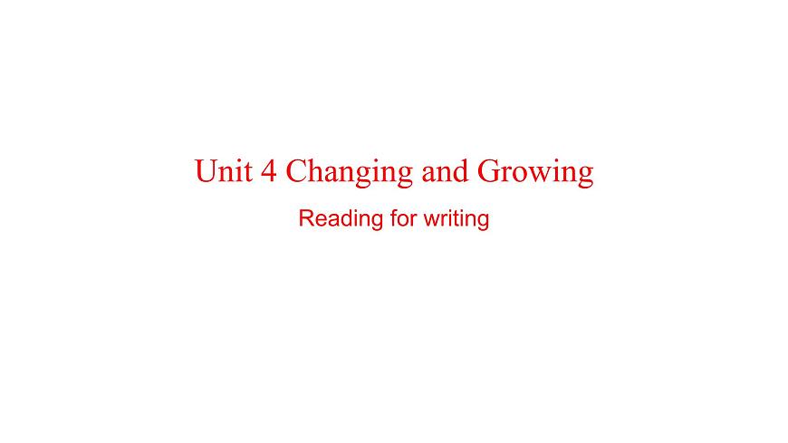 U4L7  Reading for writing第1页