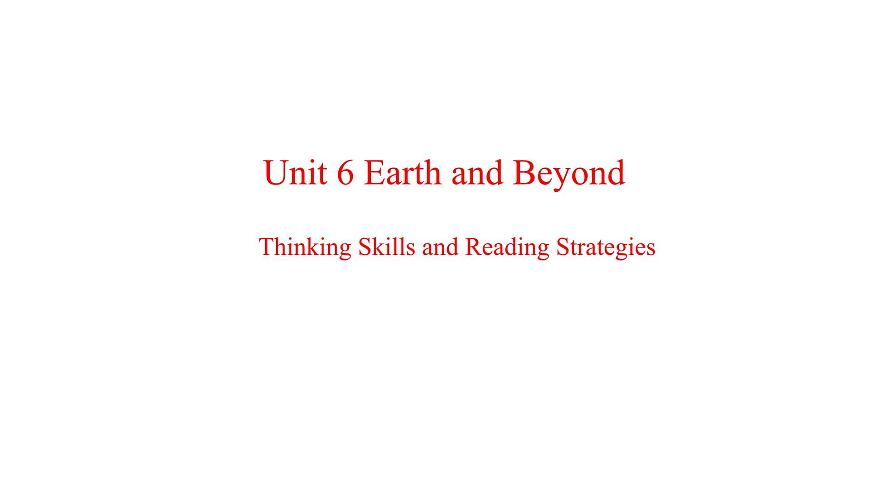 U6L3 Thinking Skills and Reading Strategies第1页