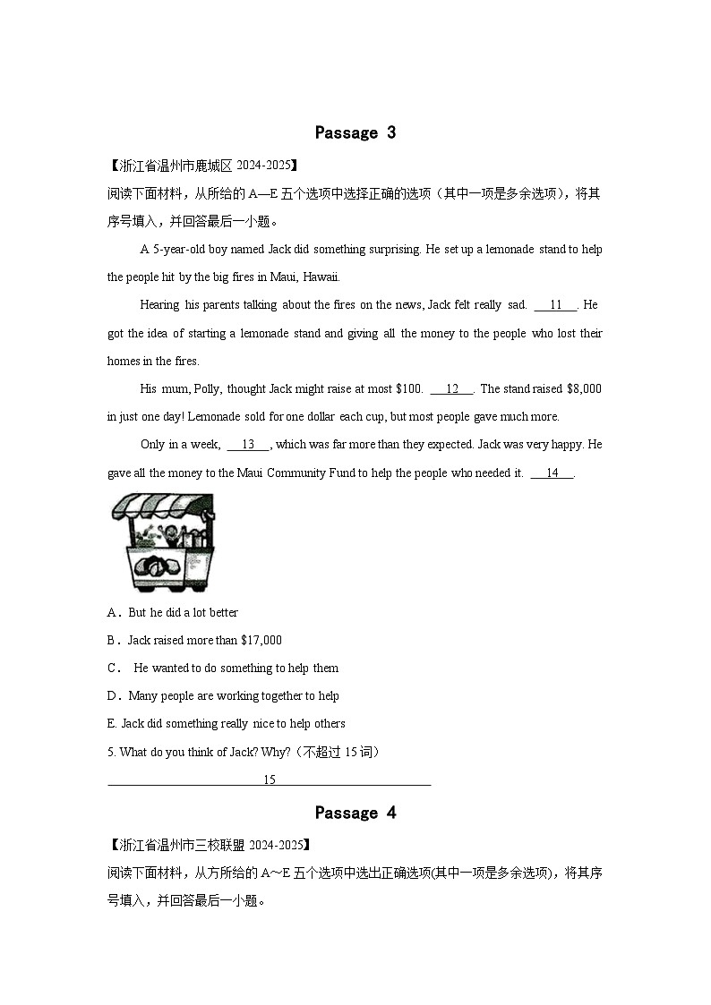 24-25八年级期中真题汇编--任务型阅读（原卷版）第3页
