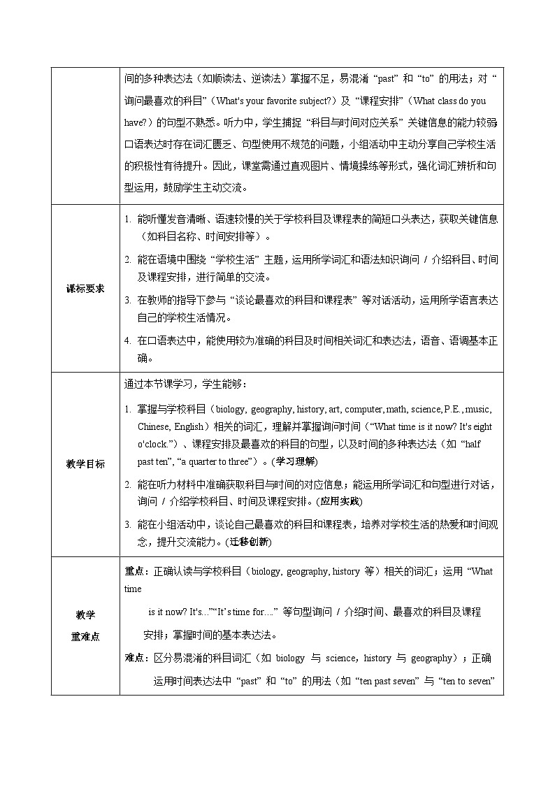 Unit 3 “准备”板块 Listening&Speaking 听说课（教学设计）英语仁爱科普版2024七年级上册第2页