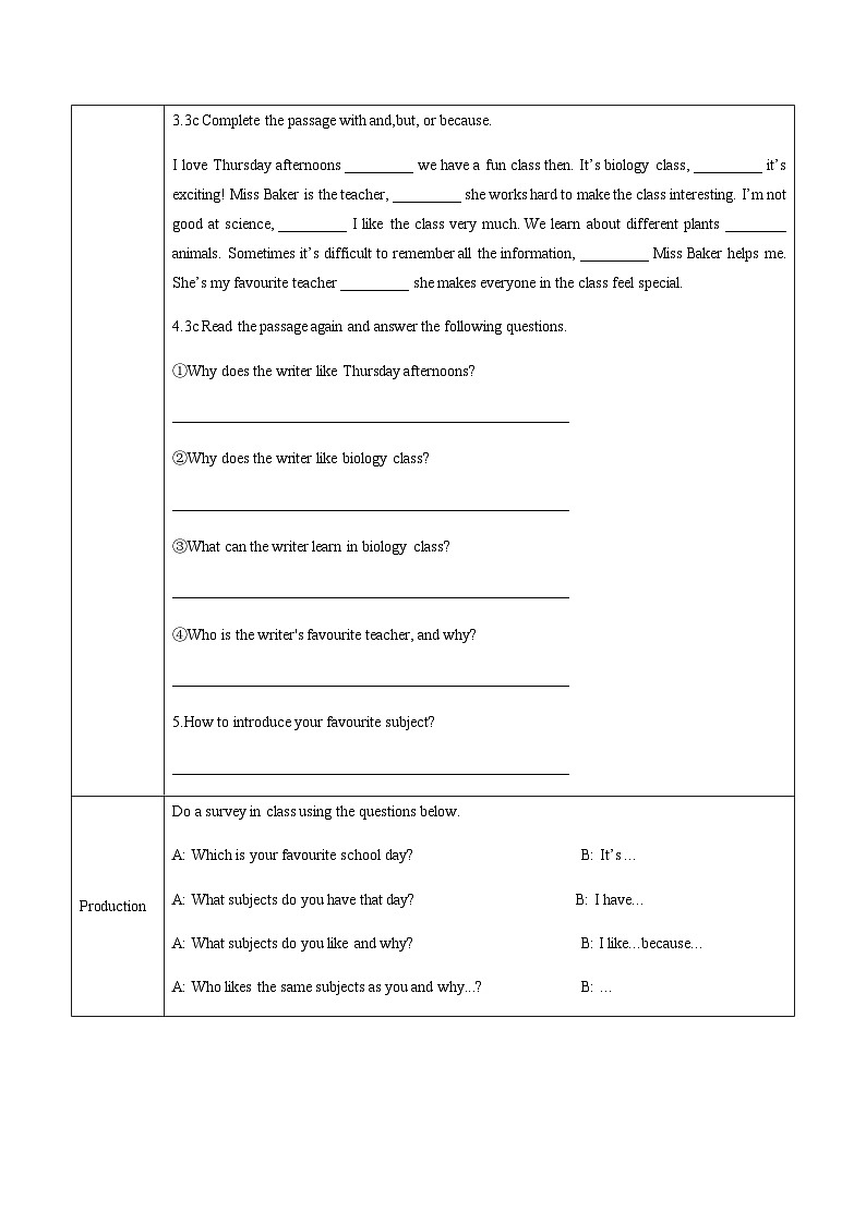 新人教版初中英语七上Unit4（第3课时 Section A Grammar Focus）导学案第3页