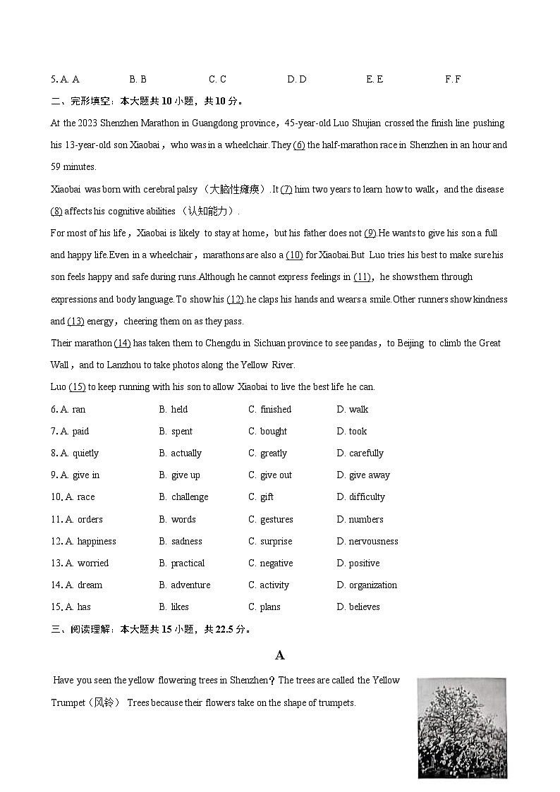 2025-2026学年广东省深圳实验学校初中部九年级（上）期中英语试卷-自定义类型第2页