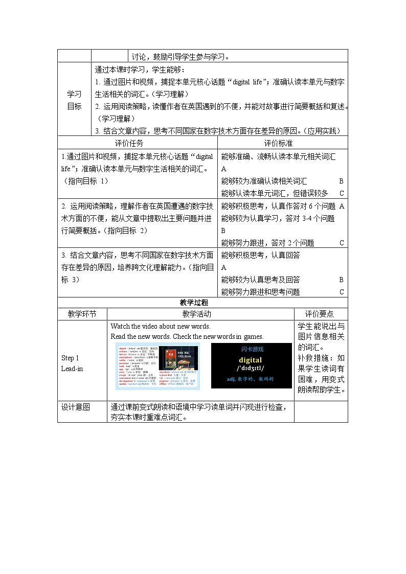 外研版（2024）初中英语八上Unit4 Starting out andUnderstanding ideas读说课第一课时教案第2页