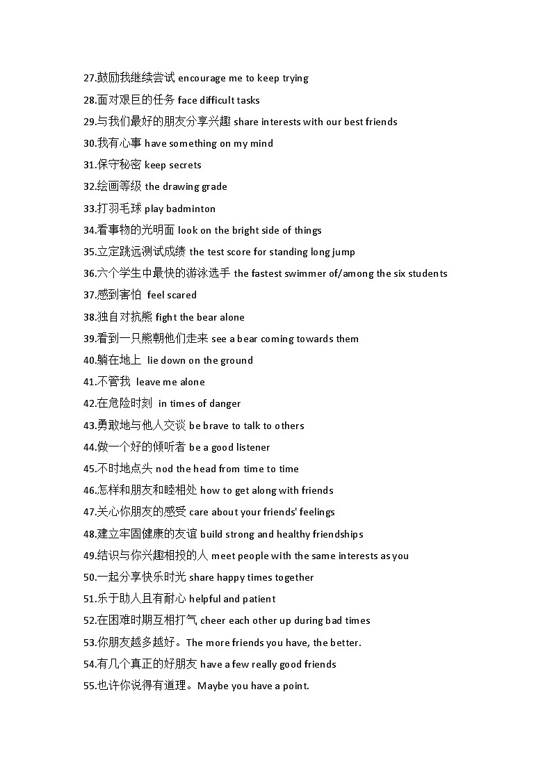 译林版（2024）八年级上册英语Unit 1-8短语 学案第2页