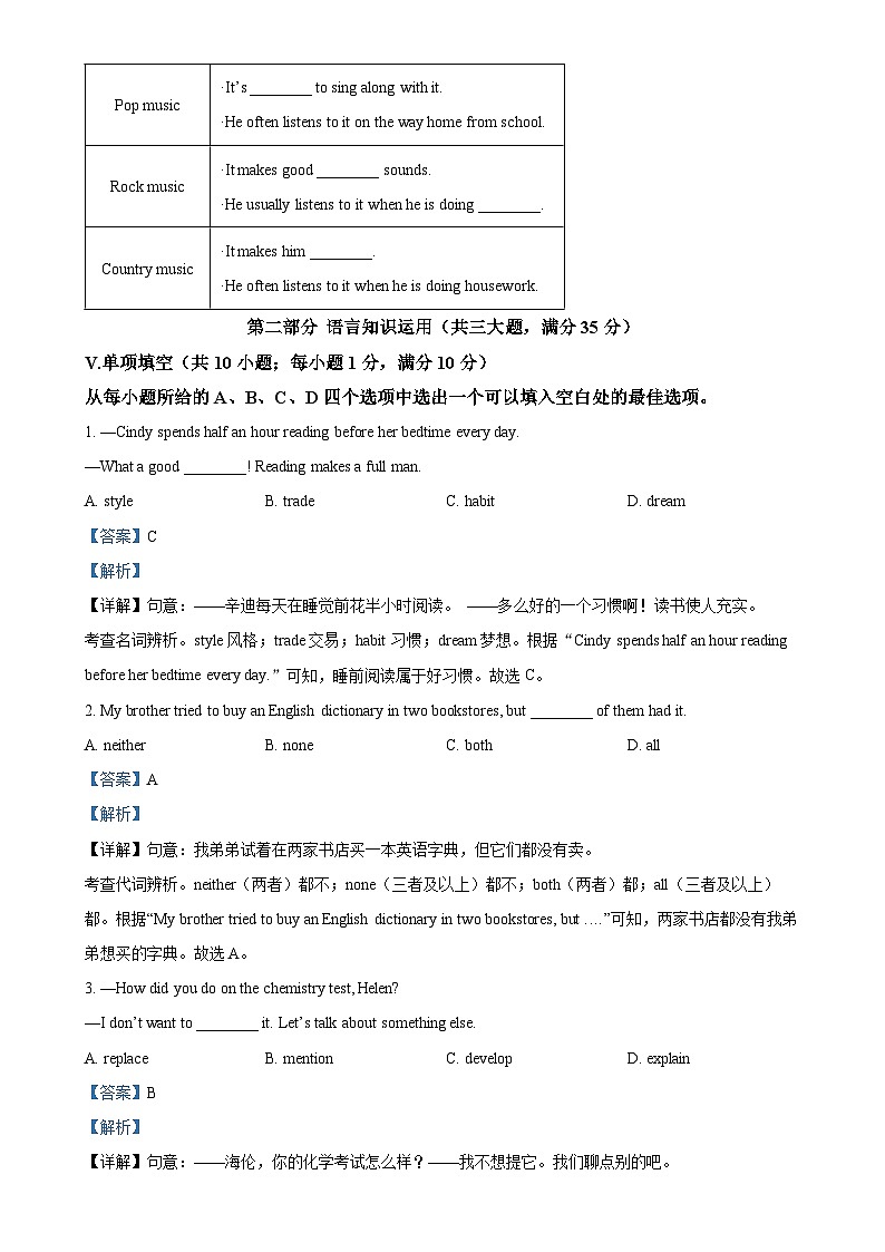 2025年安徽省宿州市埇桥区第九中学中考一模英语试题（解析版）-A4第3页