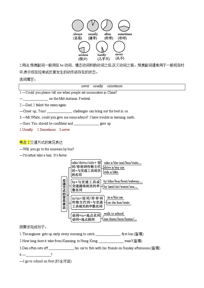 中考英语一轮复习讲义专题05 考点拓展5&一般现在时、现在进行时&写作指导（节日庆祝）（解析版）第2页