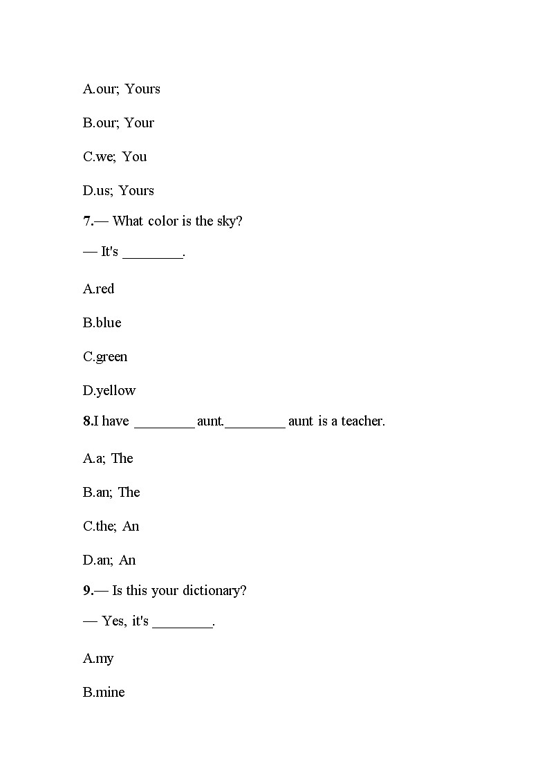 云南省临沧市临翔区一类部分学校2025-2026学年七年级上学期11月期中考试 英语试题第3页