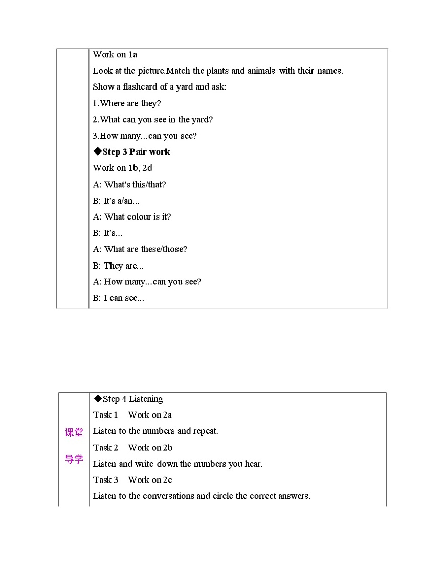 人教版（2024）七年级上册英语Starter 3 Welcome 课时教案第2页