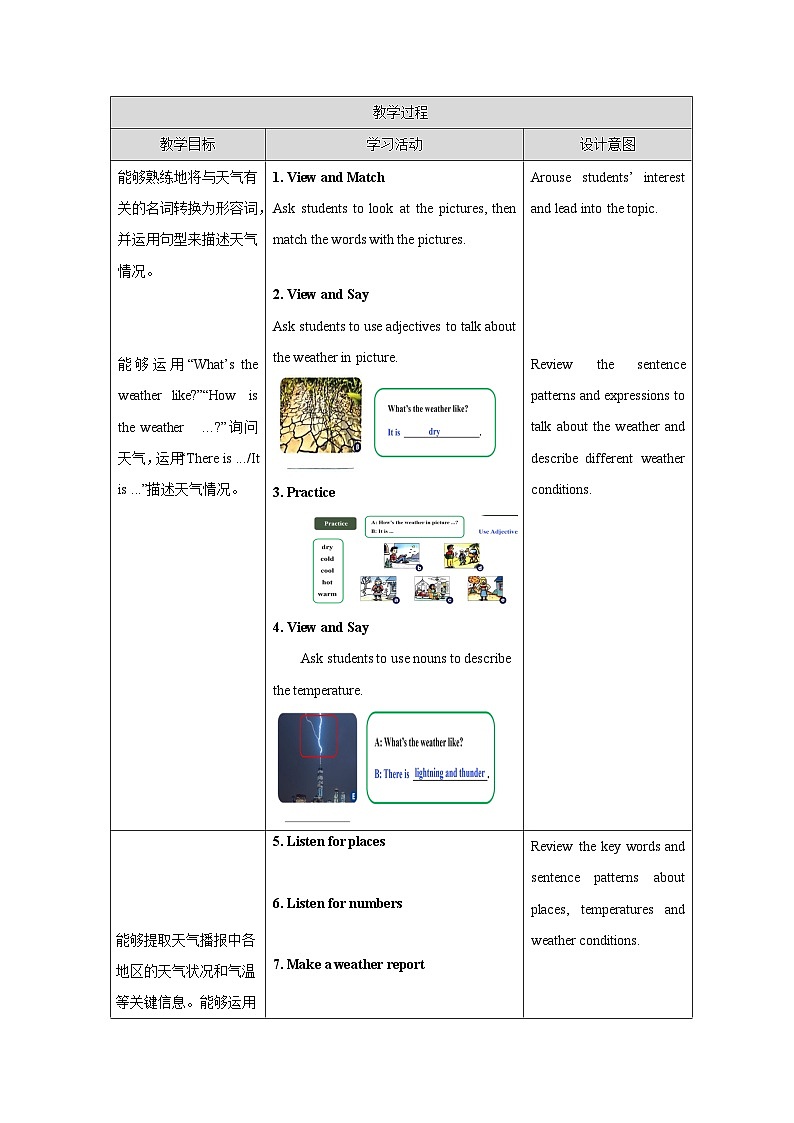 人教版2024英语 七年级下册Unit 6 Section A(1a-Pronunciation)表格式教案第2页