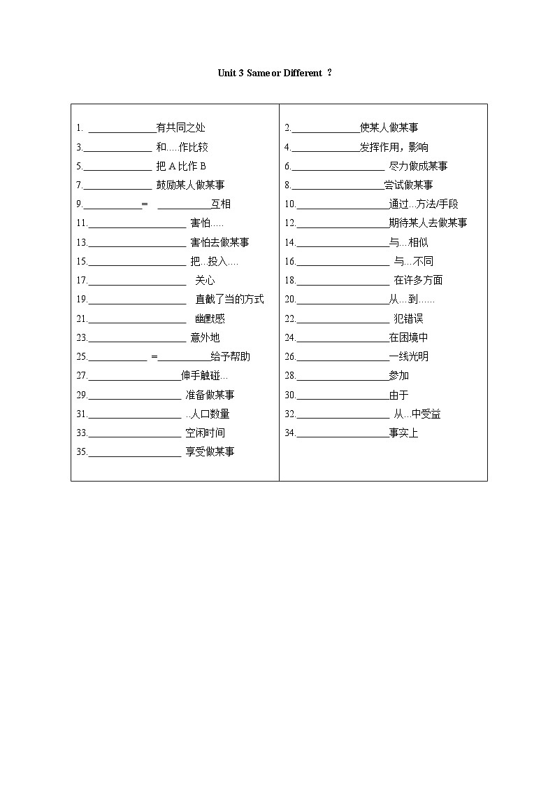 八年级上册英语新人教版单元知识点总结默写期末复习第3页