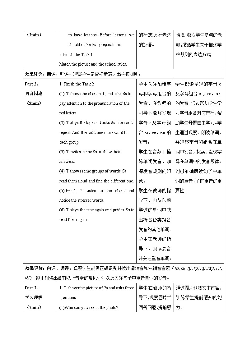 Unit 2 第2课时 Section A (pronunciation-2f）（教学设计）初中英语人教版（2024）七年下册第3页