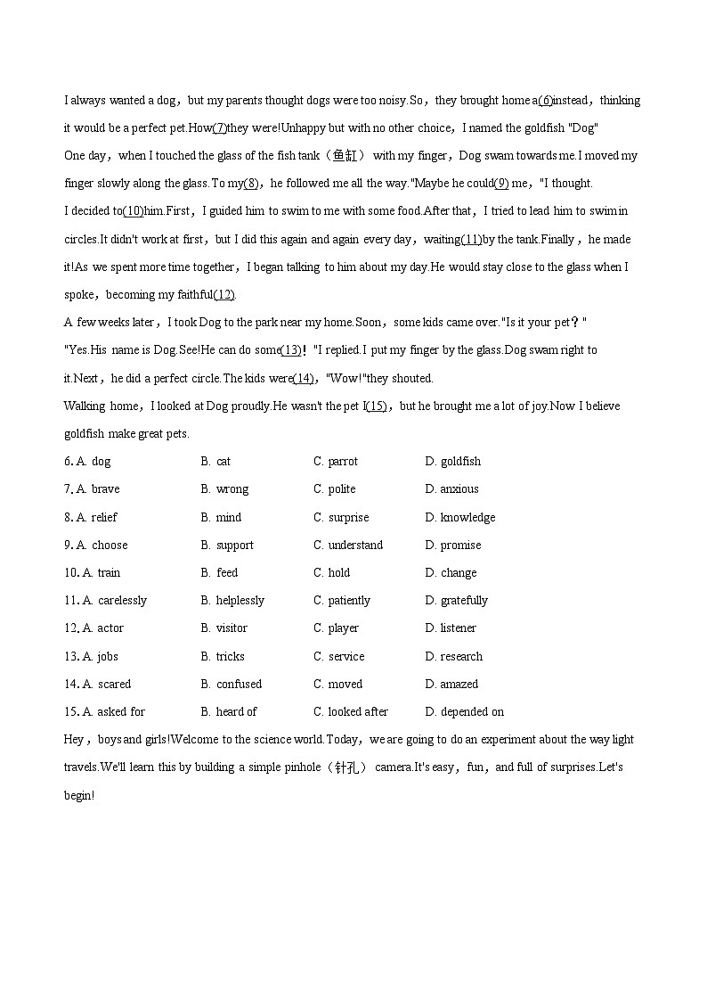 2025-2026学年广东省深圳市福田区八年级（上）期末英语试卷-自定义类型第2页