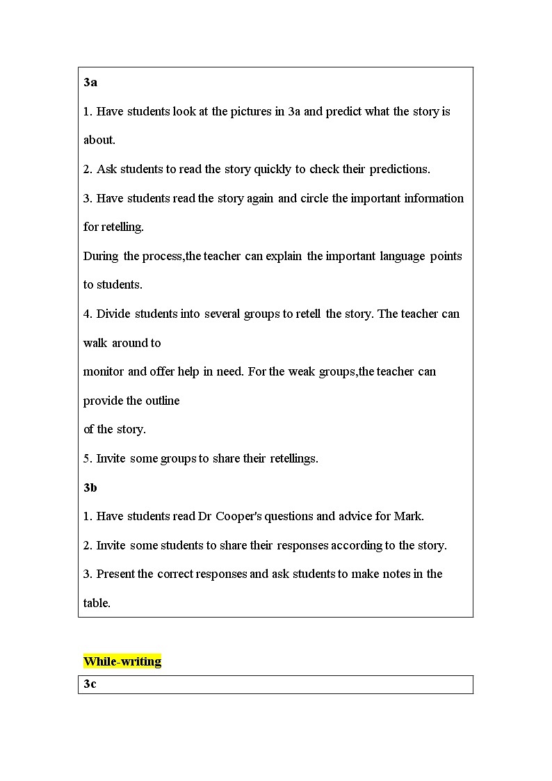 Unit 2 Stay Healthy lesson6 教案（表格式） 人教版英语八年级下册第2页