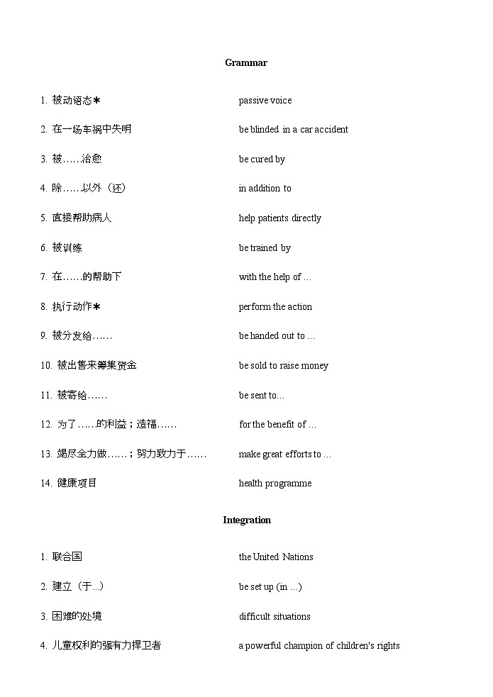 Unit 7 Charities重点短语背诵、默写清单-2025-2026学年译林版英语八年级下册第3页