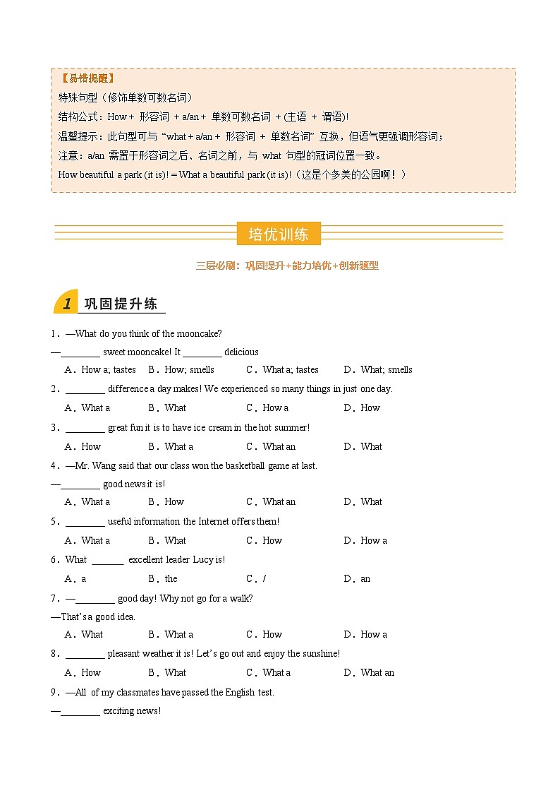 寒假作业04 感叹句（巩固培优）（原卷版）第3页