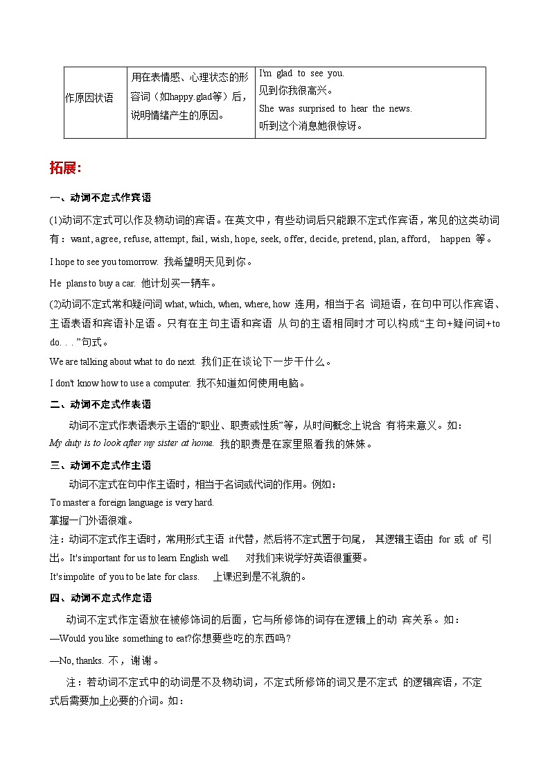 寒假作业07 动词不定式（巩固培优）（解析版）第2页