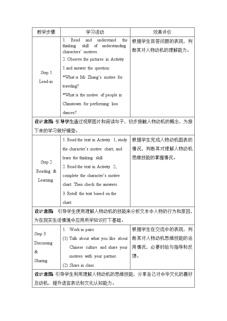 仁爱科普版（2024）英语八年级下册Unit 11 Lesson 3 Thinking Skills and Reading （表格式教学设计）第3页