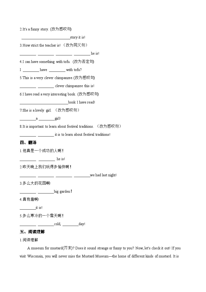 Unit 6 Beautiful landscapes Reading一课一练英语译林版（2024）初中七年级下册(无答案)第2页