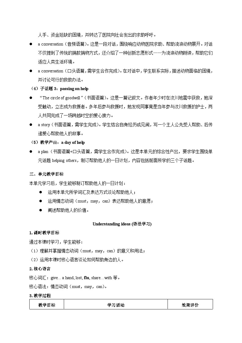 Unit 4：Understanding ideas (语法学习) 教学设计表格式--2025-2026学年八年级下册（新标准）修订版《英语》（外研社版）第2页