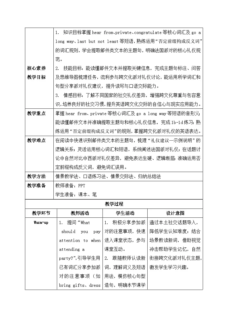 【任务型备课】人教版英语八下-Unit6 第4课时 Section B (1a-2d)（教案）第2页